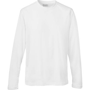 Just Cool Strečové pánské triko na sport s dlouhým rukávem a UV ochranou Barva: Bílá, Velikost: L JC002