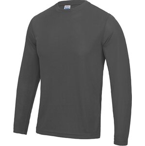 Just Cool Strečové pánské triko na sport s dlouhým rukávem a UV ochranou Barva: šedá uhlová, Velikost: M JC002