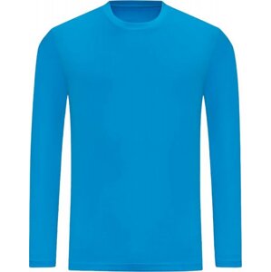 Just Cool Strečové pánské triko na sport s dlouhým rukávem a UV ochranou Barva: modrá safírová, Velikost: M JC002