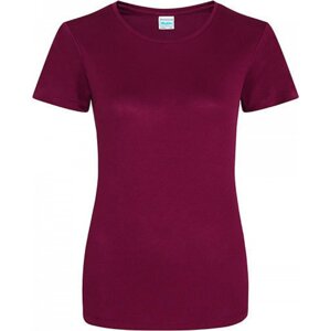 Just Cool Dámské sportovní trička s UV ochranou UPF 40+ Barva: Červená vínová, Velikost: S JC005