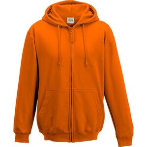 Just Hoods Zipová mikina s dvojitou kapucí a fleecem z rubové strany Barva: Oranžová, Velikost: XL JH050