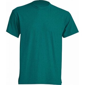 Klasické tričko JHK v rovném střihu bez bočních švů Barva: zelená lahvová melír, Velikost: L JHK150