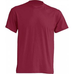 Klasické tričko JHK v rovném střihu bez bočních švů Barva: Červená vínová, Velikost: L JHK150