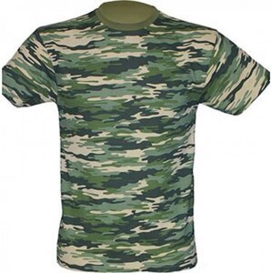 Klasické tričko JHK v rovném střihu bez bočních švů Barva: kamufláž, Velikost: XL JHK150