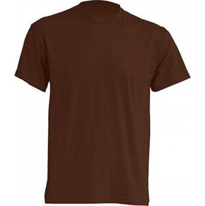 Klasické tričko JHK v rovném střihu bez bočních švů Barva: Hnědá, Velikost: L JHK150