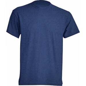 Klasické tričko JHK v rovném střihu bez bočních švů Barva: modrý denimový melír, Velikost: L JHK150