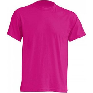 Klasické tričko JHK v rovném střihu bez bočních švů Barva: Růžová fuchsiová, Velikost: L JHK150