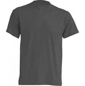 Klasické tričko JHK v rovném střihu bez bočních švů Barva: Šedá grafitová, Velikost: XL JHK150