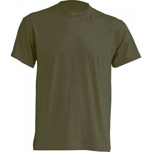 Klasické tričko JHK v rovném střihu bez bočních švů Barva: Khaki, Velikost: L JHK150