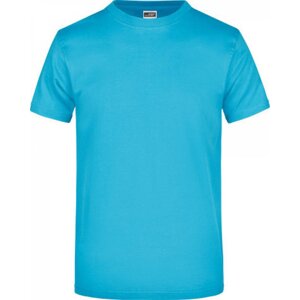 James & Nicholson Pánské základní triko ve vysoké gramáži 180 g/m bez bočních švů Barva: modrá tyrkysová, Velikost: 5XL JN002