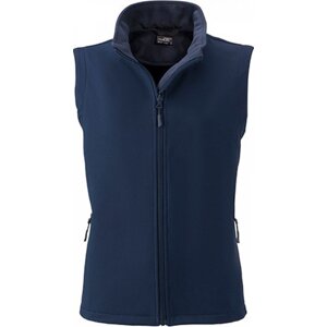 James & Nicholson Měkká větruodolná softshellová dámská vesta, modrá námořní - modrá námořní vel. M