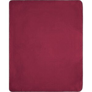 James & Nicholson Fleecová deka s prošitými okraji 130 x 170 cm Barva: Vínová JN1901