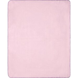 James & Nicholson Fleecová deka s prošitými okraji 130 x 170 cm Barva: růžová světlá JN1901