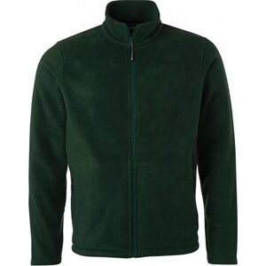 James & Nicholson Fleecová bunda se stojáčkem v klasickém designu Barva: zelená tmavá, Velikost: 3XL JN782