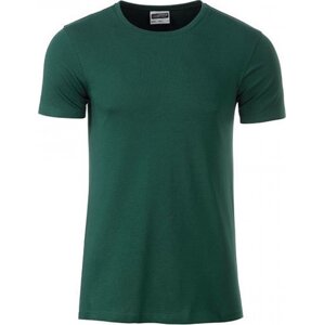 James & Nicholson Základní tričko Basic T James and Nicholson 100% organická bavlna Barva: zelená tmavá, Velikost: L JN8008