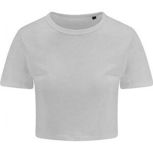 Just Ts Směsové vypasované crop top tričko do pasu Barva: Bílá, Velikost: L JT006