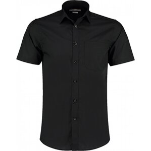 Kustom Kit Popelínová pánská košile lehce zúžená kolem pasu Barva: Černá, Velikost: 36 (14) K141