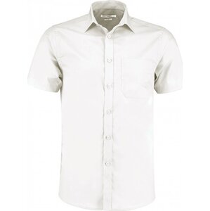Kustom Kit Popelínová pánská košile lehce zúžená kolem pasu Barva: Bílá, Velikost: 43 (17) K141