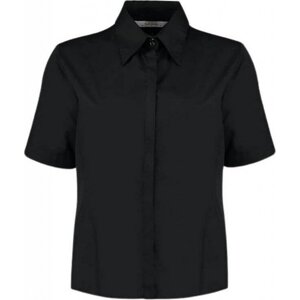 Dámská polovypasovaná strečová košile s krátkým rukávem Bargear Barva: Černá, Velikost: 34 (XS/8) K735