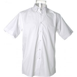 Kustom Kit Pánská popelínová pracovní košile s krátkým rukávem Barva: Bílá, Velikost: 37 (S/14H) K100