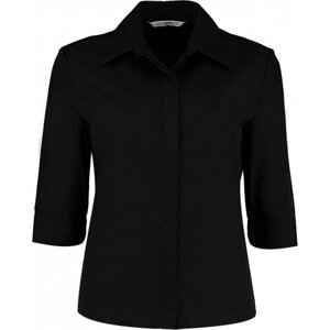Kustom Kit Dámská košile Continental Tailored fit 3/4 Barva: Černá, Velikost: XXL