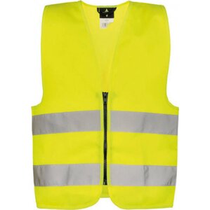 Korntex Dětská reflexní bezpečnostní vesta Aalborg na zip Barva: Žlutá, Velikost: S (7-12 let) KX201