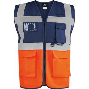 Korntex Bezpečnostní reflexní vesta Berlin Barva: modrá námořní - oranžová, Velikost: 3XL KX802