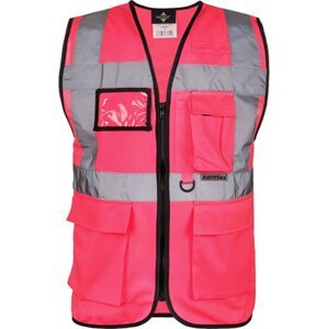 Korntex Bezpečnostní reflexní vesta Berlin Barva: růžová neonová, Velikost: 3XL KX802