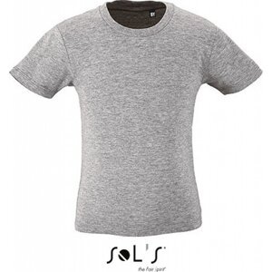 Sol's Dětské tričko Milo z organické bavlny s enzymatickým ošetřením Barva: šedá melange, Velikost: 130/140 (10 let) L02078