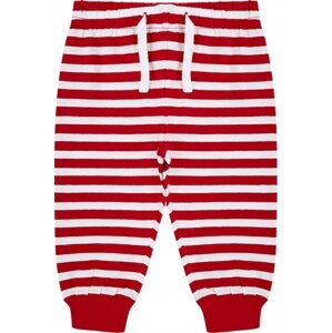 Larkwood Pohodlné dětské pyžamové kalhoty na doma s proužky / hvězdičkami, 0-4 let Barva: červeno-bílé proužky, Velikost: 0-6 měsíců LW085