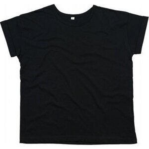 Volné dámské organické tričko Mantis Boyfriend s ohrnutými rukávky Barva: Černá, Velikost: L P193