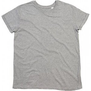 Jemné pánské organické tričko Mantis Rock Roll 150 g/m Barva: šedá melír, Velikost: L P80