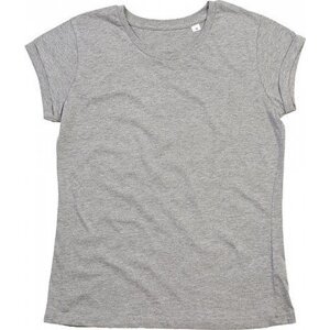 Dámské tričko Mantis z organické bavlny s ohnutými rukávky Barva: šedá melír, Velikost: L P81