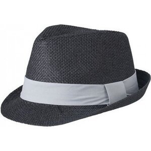 Myrtle beach Polstrovaný klobouk ve Street stylu s páskou na potisk či výšivku Barva: černá - šedá světlá, Velikost: L/XL (58 cm) MB6564