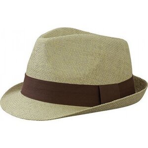 Myrtle beach Polstrovaný klobouk ve Street stylu s páskou na potisk či výšivku Barva: písková - hnědá, Velikost: L/XL (58 cm) MB6564