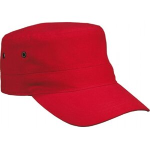 Myrtle beach Dětská vojenská čepice s nízkým profilem a prohnutým kšiltem Barva: Červená MB7018