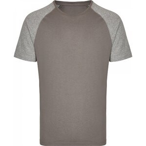 Zúžené baseballové tričko Miners Mater s krátkým kontrastním rukávem Barva: šedá tmavá - šedá světlá, Velikost: 3XL MY110