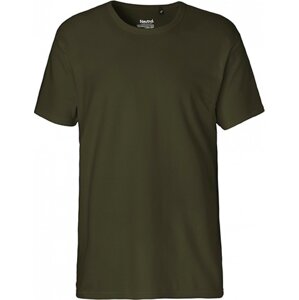 Neutral Fairtrade pánské triko z interlock úpletu v gramáži 220 g/m Barva: zelená vojenská, Velikost: L NE61030