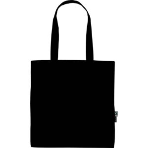 Fairtrade nákupní taška Neutral z organické bavlny s dlouhými uchy Barva: Černá, Velikost: 38 x 42 cm NE90014