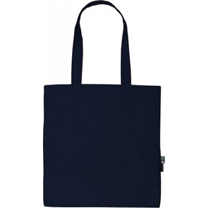 Fairtrade nákupní taška Neutral z organické bavlny s dlouhými uchy Barva: modrá námořní, Velikost: 38 x 42 cm NE90014
