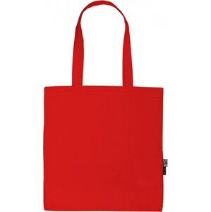 Fairtrade nákupní taška Neutral z organické bavlny s dlouhými uchy Barva: Červená, Velikost: 38 x 42 cm NE90014