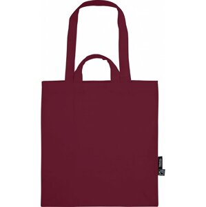 Neutral Pevná Fairtrade nákupní taška z organické bavlny s dvojitým uchem Barva: Červená vínová, Velikost: 35 x 38 cm NE90030