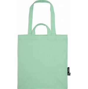 Neutral Pevná Fairtrade nákupní taška z organické bavlny s dvojitým uchem Barva: Dusty Mint, Velikost: 35 x 38 cm NE90030