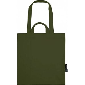 Neutral Pevná Fairtrade nákupní taška z organické bavlny s dvojitým uchem Barva: zelená vojenská, Velikost: 35 x 38 cm NE90030