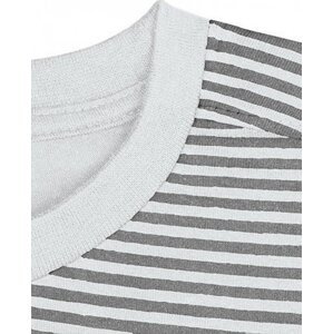 Nath Bavlněné přiléhavé slim-fit tričko Boston s kontrasními lemy 165 g/m Barva: bílá - šedá, Velikost: L NH351
