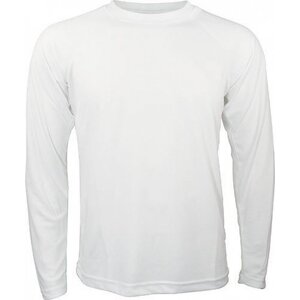 Oltees Základní pánské funkční triko s dlouhým rukávem Barva: Bílá, Velikost: XS OT060