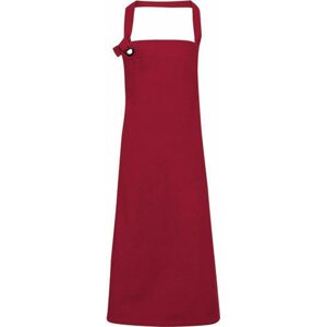 Premier Workwear Dlouhá odolná zástěra z těžké bavlny s kovovým očkem na uzlu Barva: Červená vínová, Velikost: 72 x 86 cm PW130
