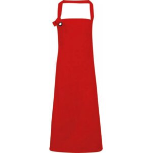 Premier Workwear Dlouhá odolná zástěra z těžké bavlny s kovovým očkem na uzlu Barva: Červená, Velikost: 72 x 86 cm PW130