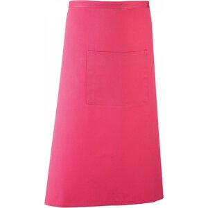 Premier Workwear Keprová dlouhá barmanská zástěra s velkou kapsou Barva: růžová výrazná (ca. Pantone 214c), Velikost: 90 x 80 cm PW158