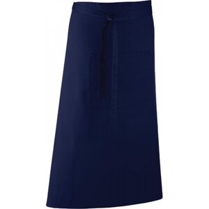 Premier Workwear Keprová dlouhá barmanská zástěra s velkou kapsou Barva: modrá námořní (ca. Pantone 2766), Velikost: 90 x 80 cm PW158